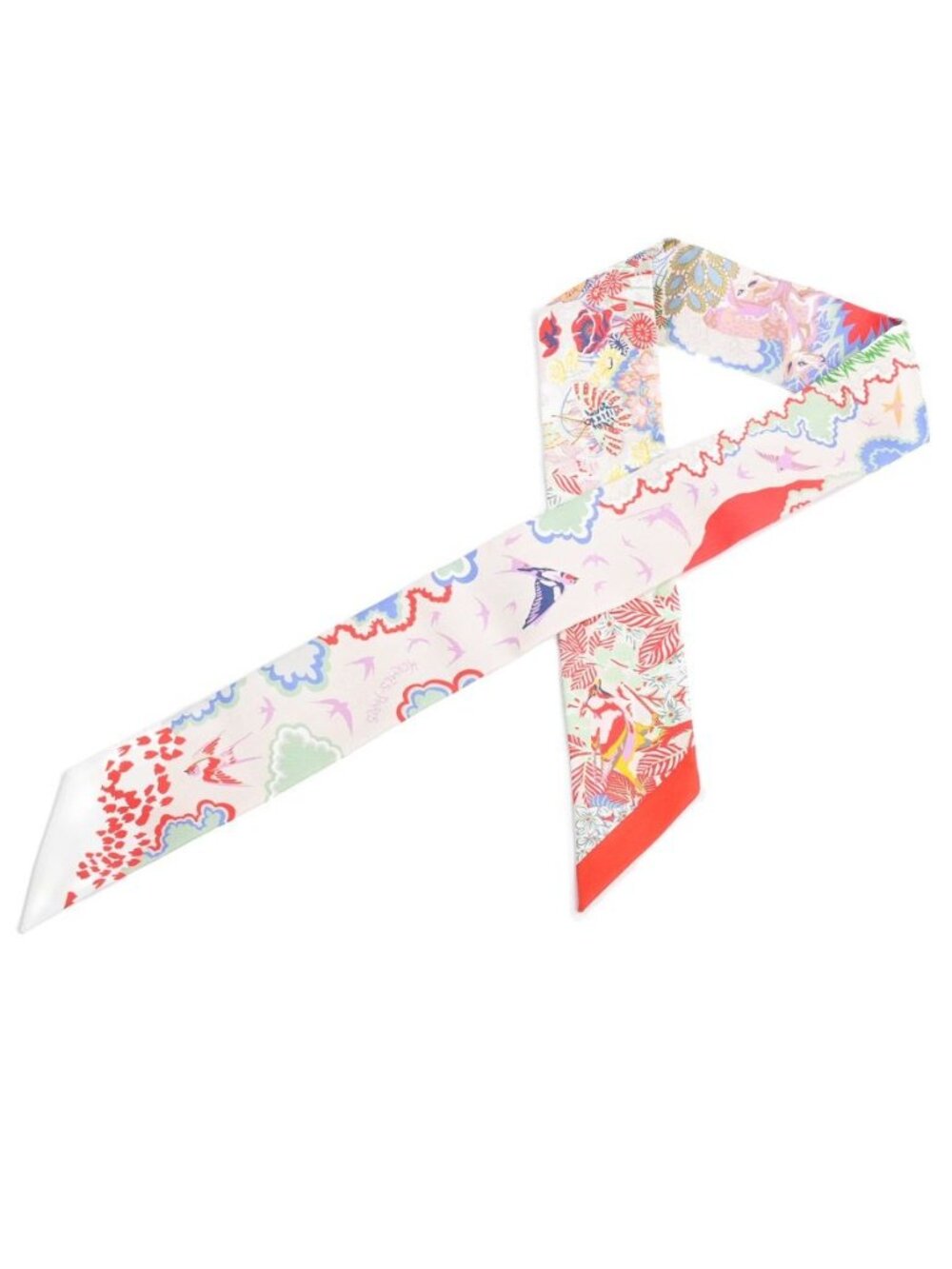 Hermes Scarf Twilly Scarves Gray